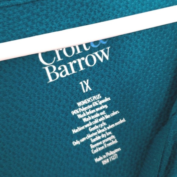Croft & Barrow women's Green Blouse size 1X - Picture 3 of 5